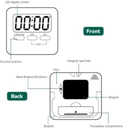 Magnetic Digital Timer, Senbos Kitchen Timers High Decibel Loud Alarm Countdown Timer Digital Timer Event Timer For Cooking, Silent Classroom Timer With Magnetic Back And Large Digits, White 7 Magnetic Digital Timer, Senbos Kitchen Timers High Decibel Loud Alarm Countdown Timer Digital Timer Event Timer For Cooking, Silent Classroom Timer With Magnetic Back And Large Digits, White -Peugeot Shop 517ZqBT5m0L