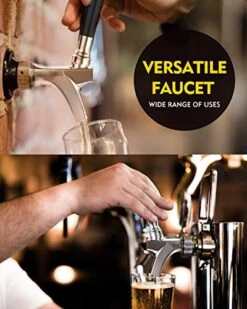 TALOS All 304 Stainless Steel Beer Tap, V2 Standard America Draft Beer Faucet, Beer Tap Faucet For American Beer Shanks And Towers, TL-1011302 -Peugeot Shop 517jCSr3KjL