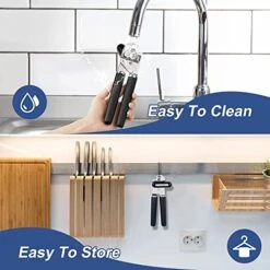 Can Opener Manual, Can Opener Smooth Edge, Food-Safe Multifunctional Can Openers Stainless Steel Manual Can Opener With Non-Slip Handle & Large Knobe, Ultra Sharp Cutting For Seniors With Arthritis -Peugeot Shop 517ldRmfsoL