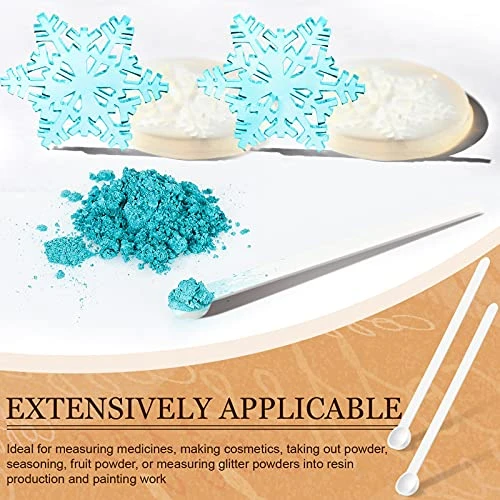 1/32 Teaspoon Micro Scoops 150 Milligram Mini Measuring Spoons Tiny Little Plastic Scoop For Measuring Cosmetics, Medicines, Powders, Glitter And Seasoning (White,16 Pieces) 4 1/32 Teaspoon Micro Scoops 150 Milligram Mini Measuring Spoons Tiny Little Plastic Scoop For Measuring Cosmetics, Medicines, Powders, Glitter And Seasoning (White,16 Pieces) - Image 4