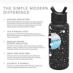 Kids Water Bottle With Straw Lid Vacuum Insulated Stainless Steel Metal Thermos Bottles | Reusable Leak Proof BPA-Free Flask For School | Summit Collection | 18oz, Lunar 8 Kids Water Bottle With Straw Lid Vacuum Insulated Stainless Steel Metal Thermos Bottles | Reusable Leak Proof BPA-Free Flask For School | Summit Collection | 18oz, Lunar -Peugeot Shop 5183HNs7Q7L