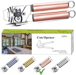 Can Opener, Stainless Steel Gold Handle Can Opener, Titainium Golden Plating Handle Can Opener Hand Held, Smooth Edge Manual Can Opener, Heavy Duty (Gold) -Peugeot Shop 5184vtPUuaL. AC