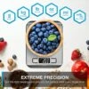 'Milo' Kitchen Scale, Food Scale, Digital & Mechanical Scale With Beautiful LCD Screen, 6 Measurement Units, Gram Scale Used For Weight Loss, Baking, Cooking, 304 Food Grade Stainless Steel