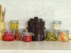 Fermentation Crock Jar 1/2 Gallon - Ceramic Sauerkraut Fermenting Crock With Lid And Weights - 2 Liter Fermentation Jar For Pickling Kimchi, Sauerkraut, Pickles, Vegetables, Kombucha 9 Fermentation Crock Jar 1/2 Gallon - Ceramic Sauerkraut Fermenting Crock With Lid And Weights - 2 Liter Fermentation Jar For Pickling Kimchi, Sauerkraut, Pickles, Vegetables, Kombucha -Peugeot Shop 518CvcPV6rL 1