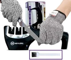 3 In 1 Kitchen Knife Sharpener With Cut Resistant Gloves | Knife Sharpeners For Kitchen Knives Preps, Repairs, Sharpens | Blade Sharpener With Diamond, Ceramic & Tungsten Steel Slots (Black) 15 3 In 1 Kitchen Knife Sharpener With Cut Resistant Gloves | Knife Sharpeners For Kitchen Knives Preps, Repairs, Sharpens | Blade Sharpener With Diamond, Ceramic & Tungsten Steel Slots (Black) -Peugeot Shop 518E3Xn3kNL. AC