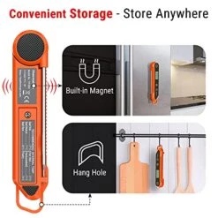 Digital Instant Read Meat Thermometer For Grilling Waterproof Kitchen Food Thermometer With Calibration & Backlight Smoker Oil Fry Candy Thermometer -Peugeot Shop 518GgyZdEgL