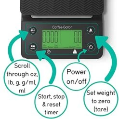 Scale – Digital, Multifunctional, Weighing Kitchen Scale W/Timer & ﻿Large LCD For Food, Espresso And Drink -Peugeot Shop 518KYvGaCeS