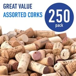 Premium Recycled Corks, Natural Wine Corks From Around The Us - 250 Count -Peugeot Shop 518SN1iD6nL