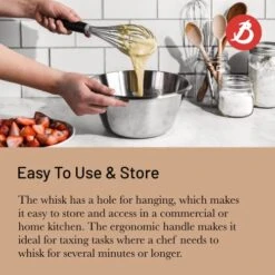 De Buyer GOMA Universal Whisk - 11.75” - Ideal For Commercial & Home Kitchens - Designed For Heavy, Frequent Use - Ergonomic & No-Slip Grip - Dishwasher Safe 8 De Buyer GOMA Universal Whisk - 11.75” - Ideal For Commercial & Home Kitchens - Designed For Heavy, Frequent Use - Ergonomic & No-Slip Grip - Dishwasher Safe -Peugeot Shop 518cGApJRHL