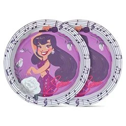 24 Counts Selena Party Plates For Girls Plates Birthday Plate 7 Inches, Cake Paper Dessert Set Birthday Party Supplies Decors