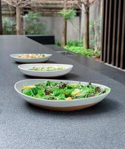 Ora Ceramic Large Serving Bowls- Set Of 2 Oval Platters For Entertaining. Modern Kitchen Dishes For Dinner, Fruit, Salad, Turkey, Etc. Oven, Dishwasher Safe, 55 / 35 Oz, 13.5" / 11.8" - Vanilla White -Peugeot Shop 518ohzOdaHL