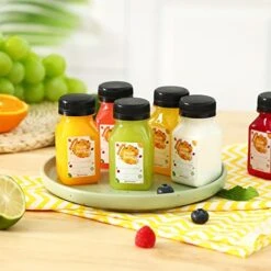24pcs 4oz Plastic Juice Bottles With Black Caps Empty Reusable Clear Bottles With Label, Funnel And Brush Beverage Containers Bulk With Lids For Juicing, Smoothies, Drinking, Fridge -Peugeot Shop 518ol9sXuhL