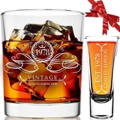 Vintage 1973 Aged To Perfection 50th Whiskey Glass + Shot Glass, 50th Birthday Gifts For Men, 50th Birthday Decorations Men, Mens 50th Birthday Gift Ideas, 50th Glass, 50th Party Favors -Peugeot Shop 518tfwAplSL. AC