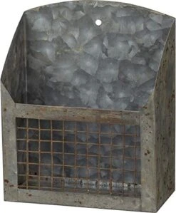 By Kathy Farmhouse Galvanized Wire Bins, Set Of 3, Vertical -Peugeot Shop 518zaS5juQL