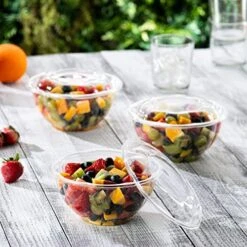 [50 Sets - 32 Oz.] Clear Plastic Salad Bowls To Go With Airtight Lids -Peugeot Shop 5190FhA8YoL