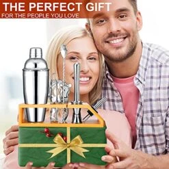 Cocktail Shaker Set Bartender Kit: 10-Piece Premium Stainless Steel Martini Shaker Set With Bamboo Stand Includes A 25 Oz Shaker To Make Mixing Wonderful -Peugeot Shop 5190RIpRUvL