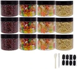 12 Pack 16 Oz Plastic Jars With Lids, Extra Labels, 1 Pen, Clear PET Seal Jar For Food Storage,Wide Opening Storage Jar For Dry Food, Peanut, Powder, Kitchen & Craft Storage By ZMYBCPACK -Peugeot Shop 519586wDWXL. AC