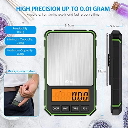 Mini Digital Weighing Scale, 300g By 0.01g, Multifunctional Kitchen Scale, Pocket Scale, Food Scale, Jewelry Scale, Kitchen Scale 300g (Battery Included) 1 Mini Digital Weighing Scale, 300g By 0.01g, Multifunctional Kitchen Scale, Pocket Scale, Food Scale, Jewelry Scale, Kitchen Scale 300g (Battery Included)