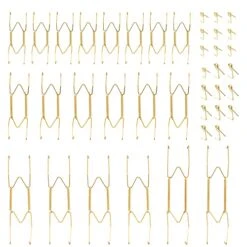 GENERIC 20 Pieces Invisible Plate Hangers, Invisible Plate Hangers Invisible Plate Hangers, Dish Display Holder With 20 Pieces Hangers Hook And Nails For Decorative Plates And Art