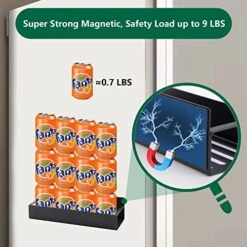 Tidyhaus Magnetic Spice Rack Organizer For Refrigerator, Fridge Spice Rack, Kitchen Organizer And Storage, Magnetic Spice Shelf, Multi-Use Seasoning Organizer For Kitchen, Pantry, 4 Pack (Black) -Peugeot Shop 519I90ovlJL