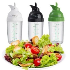 Salad Dressing Shaker Container,Salad Dressing Shaker Container,Salad Dressing Bottle Mixer Measure For Mixing Ranch And Sauce,Leak-Free