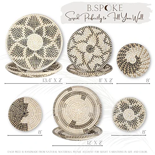 Handmade Woven Wall Basket Decor - Set Of 6 Hanging Seagrass Baskets For Rustic, Trendy, All Natural Home Decor With Boho Style | Decorative, Round Baskets Perfect For Stylish Wall Displays 2 Handmade Woven Wall Basket Decor - Set Of 6 Hanging Seagrass Baskets For Rustic, Trendy, All Natural Home Decor With Boho Style | Decorative, Round Baskets Perfect For Stylish Wall Displays - Image 2