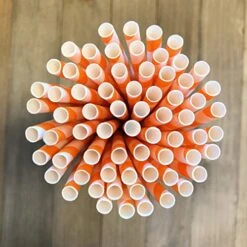 Stripe Paper Straws - Party Supply - Orange White - 7.75 Inches - Pack Of 100 - Outside The Box Papers Brand 11 Stripe Paper Straws - Party Supply - Orange White - 7.75 Inches - Pack Of 100 - Outside The Box Papers Brand -Peugeot Shop 519KyCsUnGL