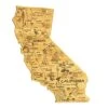 Totally Bamboo Destination California State Shaped Serving And Cutting Board, Includes Hang Tie For Wall Display