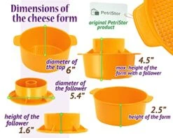 2 Pcs Cheesemaking Kit Сheese Mold Press Strainer Cheese With Follower Piston 40 Oz (1,2 Liters) Tofu Press Mold Cheese Making Kit Machine Color Yellow 9 2 Pcs Cheesemaking Kit Сheese Mold Press Strainer Cheese With Follower Piston 40 Oz (1,2 Liters) Tofu Press Mold Cheese Making Kit Machine Color Yellow -Peugeot Shop 519buNGoX9L