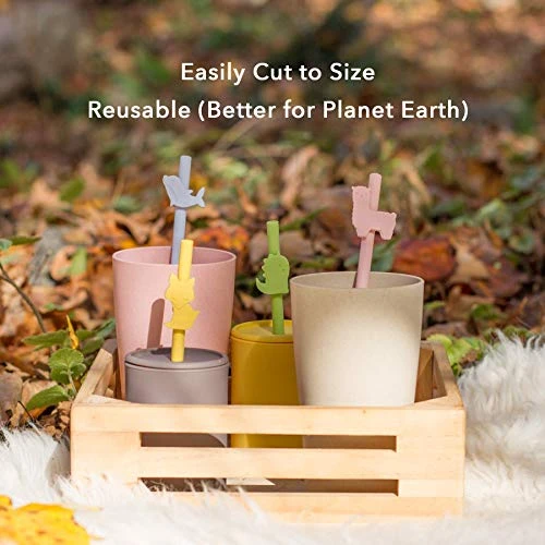 Silicone Straws Reusable Safe For Kids, 4pcs Flexible 7.8 Inches Long With 1 Cleaning Brush For 20oz And 30oz Tumblers, BPA Free, Eco-Friendly 5 Silicone Straws Reusable Safe For Kids, 4pcs Flexible 7.8 Inches Long With 1 Cleaning Brush For 20oz And 30oz Tumblers, BPA Free, Eco-Friendly - Image 5