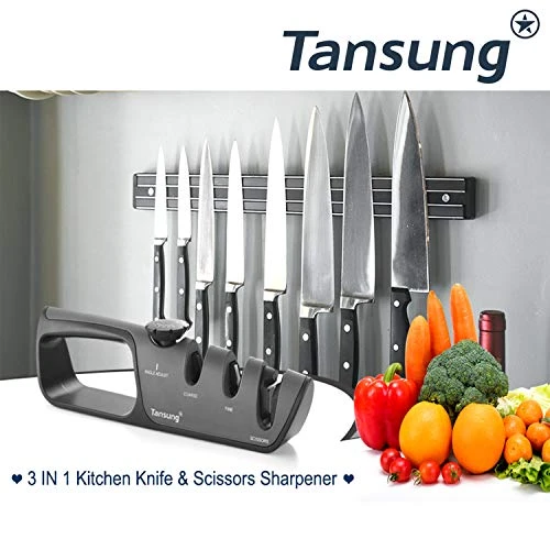 Knife Sharpener TANSUNG 3 Stage Kitchen Chef Knife And Scissor Sharpeners Restore Knives Or Shears Blades Quickly Safely With Adjustable Angle Button For Various Household Knives Shear 6 Knife Sharpener TANSUNG 3 Stage Kitchen Chef Knife And Scissor Sharpeners Restore Knives Or Shears Blades Quickly Safely With Adjustable Angle Button For Various Household Knives Shear - Image 6