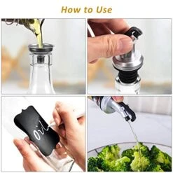 Olive Oil Bottle Dispenser, 6 Pack 17oz / 500ml Glass Oil And Vinegar Dispenser, Oil Bottles For Kitchen With Airtight Nozzle Plug & Pouring Spouts -Peugeot Shop 519nXiYBmvL