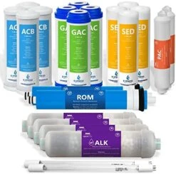 Xpress Water – 1 Year Reverse Osmosis System Filter Set – 11 Filters With 100 GPD RO Membrane, Carbon GAC ACB PAC, Sediment SED, Alkaline, And UV Filters – 10 Inch Size Replacement Water Filters 17 Xpress Water – 1 Year Reverse Osmosis System Filter Set – 11 Filters With 100 GPD RO Membrane, Carbon GAC ACB PAC, Sediment SED, Alkaline, And UV Filters – 10 Inch Size Replacement Water Filters -Peugeot Shop 519q5TXJhWL. AC