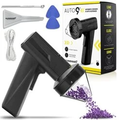 Auto9 2.5" Large Electric Grinder: Auto Spice Grinder With Auto Dispensing, Portable 4 Gram Capacity Grinder For Food Spices With Two-Direction Rocker Switch Block Free(Black)