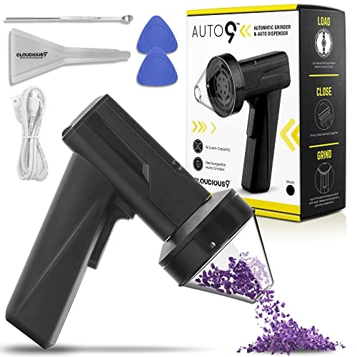 Auto9 2.5" Large Electric Grinder: Auto Spice Grinder With Auto Dispensing, Portable 4 Gram Capacity Grinder For Food Spices With Two-Direction Rocker Switch Block Free(Black) 1 Auto9 2.5" Large Electric Grinder: Auto Spice Grinder With Auto Dispensing, Portable 4 Gram Capacity Grinder For Food Spices With Two-Direction Rocker Switch Block Free(Black)