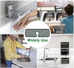 4 PACK Faucet Absorbent Mat, FOVERN1 Kitchen Faucet Wraparound Splash Catcher Absorbent Mat, Microfiber Faucet Splash Catcher, Countertop Protector For Kitchen, Bathroom, Farmhouse, And RV -Peugeot Shop 519td8WS0dL