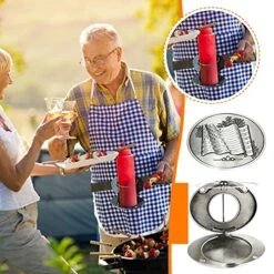 Creative Portable Outdoor Metal Beer Head Belt Bottle Buckle For Camping Picnic Wine Can Holder Party Supplies Outside Funny Tool Can Free Your Hands (silver) -Peugeot Shop 519yK4NWxxS