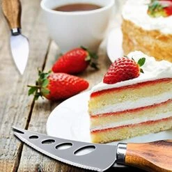 Cheese Knife, ONIPU 6-Piece Wood Handle Stainless Steel Cheese Knife Set, Cheese Accessories Knives, Cut, Slice, Shave Spread All Kinds Of Hard And Soft Cheese Tool, Gift Box Serving For All Occasions -Peugeot Shop 51A1IAh4SdS