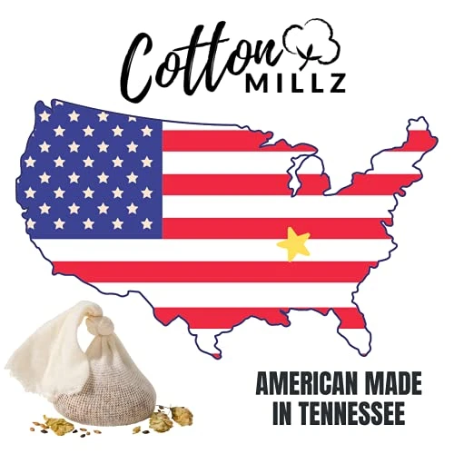 Hops And Grain Muslin Steeping Bag - Cotton Mills Beer Brewing Bags 14" (100 Count) - Microbrew, Homebrew Filtering Accessories - Boiling Bags For Tea, Cooking, Nut Milk, Soups - Hop And Grains Socks 5 Hops And Grain Muslin Steeping Bag - Cotton Mills Beer Brewing Bags 14" (100 Count) - Microbrew, Homebrew Filtering Accessories - Boiling Bags For Tea, Cooking, Nut Milk, Soups - Hop And Grains Socks - Image 5