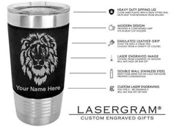 20oz Vacuum Insulated Tumbler Mug, Truck Cab, Personalized Engraving Included (Faux Leather, Black) -Peugeot Shop 51A9lNXwdoL