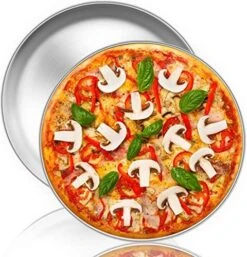 Pizza Pan, 12 Inch Pizza Pan Set Round Pizza Oven Baking Pans Tray Stainless Steel For Home Restaurant Party, Healthy & Heavy Duty, Dishwasher Safe & Easy Clean - Set Of 4 -Peugeot Shop 51ADtzzU1rL. AC