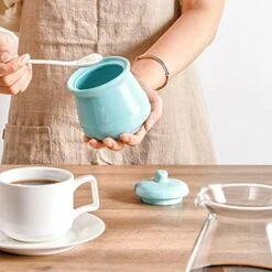 Sugar Container, Sugar Bowl With Lid And Spoon, Ceramic Sugar Packet Holder For Coffee Bar, Countertop, Salt Bowl Salt Container,Teal Kitchen Accessories And Decor, 12oz 13 Sugar Container, Sugar Bowl With Lid And Spoon, Ceramic Sugar Packet Holder For Coffee Bar, Countertop, Salt Bowl Salt Container,Teal Kitchen Accessories And Decor, 12oz -Peugeot Shop 51AHxBRCIsL