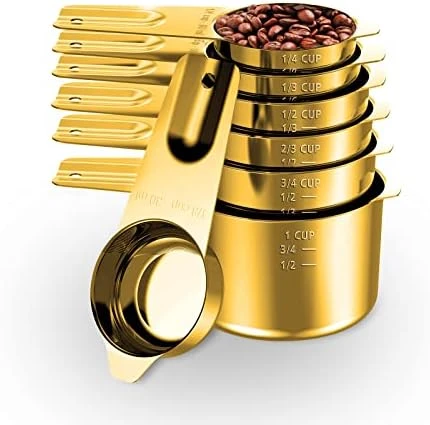 Stainless Steel Measuring Cups And Spoons Set Of 15 - Includes 7 Nesting Metal Measuring Cups, 8 Magnetic Measuring Spoons Set - Ideal Kitchen Gadgets For Cooking And Baking Needs 8 Stainless Steel Measuring Cups And Spoons Set Of 15 - Includes 7 Nesting Metal Measuring Cups, 8 Magnetic Measuring Spoons Set - Ideal Kitchen Gadgets For Cooking And Baking Needs - Image 8