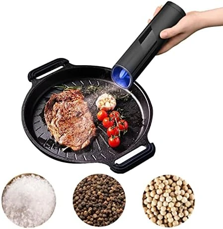 Gravity Electric Salt Or Pepper Grinder, Battery Operated Automatic Pepper Mill With LED Light, Adjustable Coarseness (Black-1 Pack) 8 Gravity Electric Salt Or Pepper Grinder, Battery Operated Automatic Pepper Mill With LED Light, Adjustable Coarseness (Black-1 Pack) - Image 8