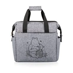 Brand On The Go Soft Cooler Box-Insulated Lunch Bag, 10 X 6 X 10.5, Winnie The Pooh - Heathered Gray