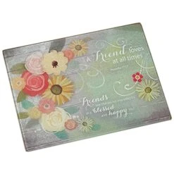 , Mini (Abbey & CA Gift) Abbey Press 11 X 8.5 Friend Cutting Board, Multicolor