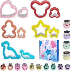Sandwich Cutters Set 24 For Kids, Holiday Heart Shaped Cookie Cutters Vegetable Fruit Cutter Shape For Boys & Girls With Micky Mouse, Dinosaur, Star, Gingerbread Man Shapes-Food Grade Stainless Steel 13 Sandwich Cutters Set 24 For Kids, Holiday Heart Shaped Cookie Cutters Vegetable Fruit Cutter Shape For Boys & Girls With Micky Mouse, Dinosaur, Star, Gingerbread Man Shapes-Food Grade Stainless Steel -Peugeot Shop 51AS6mTlEIL. AC