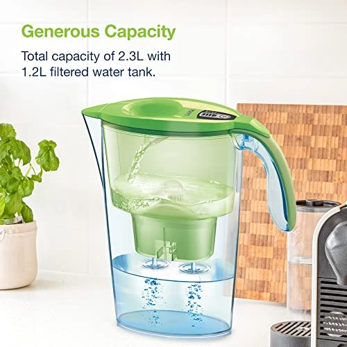 Laica Stream Line Water Filter Jug (Colour Edition) & 1 X 30 Day Bi-Flux Water Filter Cartridge - Fits Inside Your Fridge - Quick Fill Lid, 2.3L Total Capacity, 1.2L Filtered Water J31AB-GREEN 2 Laica Stream Line Water Filter Jug (Colour Edition) & 1 X 30 Day Bi-Flux Water Filter Cartridge - Fits Inside Your Fridge - Quick Fill Lid, 2.3L Total Capacity, 1.2L Filtered Water J31AB-GREEN - Image 2