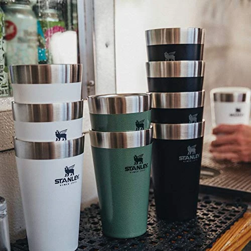 Stanley Adventure Inulsated Stacking Beer Pint Glass, 16oz Stainless Steel Double Wall Rugged Metal Drinking Tumbler (Hammertone Green) 6 Stanley Adventure Inulsated Stacking Beer Pint Glass, 16oz Stainless Steel Double Wall Rugged Metal Drinking Tumbler (Hammertone Green) - Image 6