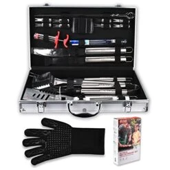Hef Barbeque Grill Accessories For Outdoor Grill - Grilling Accessories - BBQ Grill Set - Grilling Gifts For Men - Birthday Gifts For Men - BBQ Smoker Accessories - BBQ Accessories - 25 PC